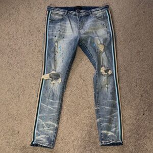 THRT  Blue Distressed Men's Jeans